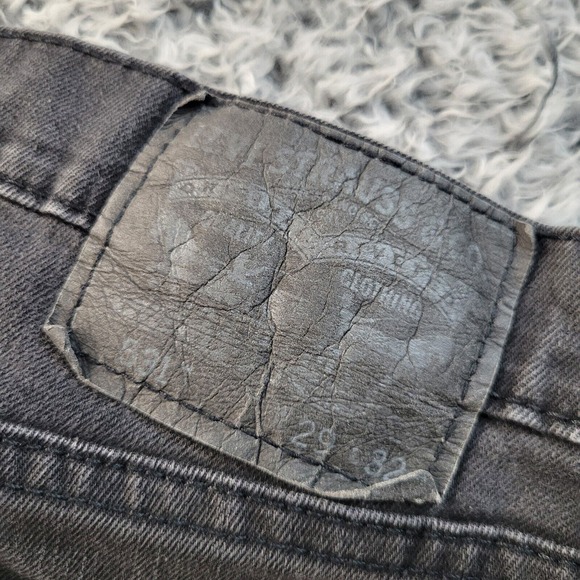 Levis 531 Jeans Mens 29x32 Black Thrashed Normcore Straight Grunge Rocker Chore - Picture 3 of 10